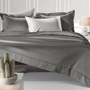 Παπλωματοθήκη Silky Anthracite Σετ 3Τεμ. Guy Laroche Υπέρδιπλo 245x255cm 100% Cotton Satin