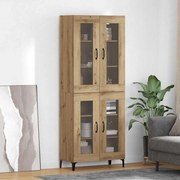 vidaXL Highboard Artisan Oak 69,5 x 34 x 180 εκ. Επεξεργασμένο ξύλο