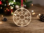 Intra απο ξύλο plywood 3mm-4mm πάχος – Χριστουγεννιάτικη διακόσμηση με νιφάδα χιονιού 15x20 cm INTRAVECTRY-MY548162