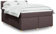 ΚΡΕΒΑΤΙ BOXSPRING ΜΕ ΣΤΡΩΜΑ ΣΚΟΥΡΟ ΚΑΦΕ 160X200 ΕΚ ΥΦΑΣΜΑΤΙΝΟ 3289041