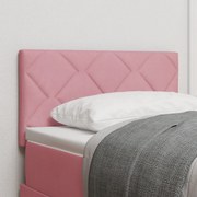 vidaXL LED Κεφαλάρι με φώτα λωρίδας LED Geometric Ροζ 80 cm Βελούδο