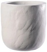 Supergreens Γλάστρα Τσιμεντένια Στρογγυλή "Scape" Λευκή 38x38x38 εκ.
