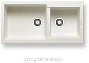 Νεροχύτης Κουζίνας Pyragranite Alazia 96x50 εκ. 2B Snow