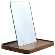 Καθρέπτης Επιτραπέζιος Με Βάση Alesia 06235.001 13,8x13,8x15cm Brown Ξύλο,Γυαλί