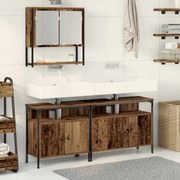 vidaXL Σετ Επίπλων Μπάνιου με αποθήκευση 3 pcs Καφέ 80 x 30 x 60 cm
