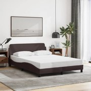 vidaXL Σκελετός Κρεβατιού Χωρίς Στρώμα Καφέ 140x200 εκ.Υφασμάτινο
