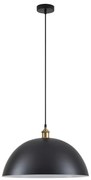 SE21-BR-10-MS50 MAGNUM Bronze Metal Pendant Black Shade with Black Fabric Cable+