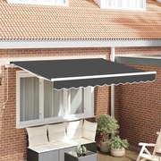 vidaXL Ύφασμα αντικατάστασης τέντας Ανθρακί 350 x 200 cm Καραβόπανο
