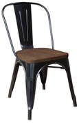 Καρέκλα Relix Wood Black Ε5191W,11 45Χ51Χ85 cm Metal,Wood
