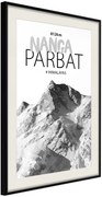 Αφίσα - Peaks of the World: Nanga Parbat - 40x60 - Μαύρο - Με πασπαρτού