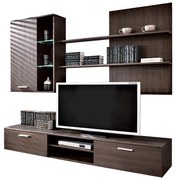 Σύνθετο σαλονιού Salome pakoworld LED wenge 200x41x190εκ - 192-000003