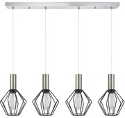 Φωτιστικό Οροφής - Ράγα Adept Tube 77-8441 87x87x300cm 4xE27 60W Nickel-Black Homelighting