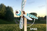 Σετ των 2 Intra απο ξύλο plywood 3mm-4mm πάχος – Windmill Garden Decor Cut Laser Δίασταση  20x20 cm INTRAFABR-123089873