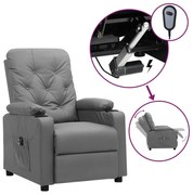 vidaXL Πολυθρόνα Ηλεκτρική Ανακλινόμενη Γκρι από Συνθετικό Δέρμα