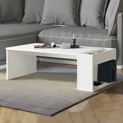 Τραπεζάκι σαλονιού View Megapap χρώμα λευκό 95x50x34εκ.