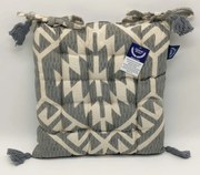 Μαξιλάρι Καρέκλας 40x40 Natural home Geometric Boho Γκρι