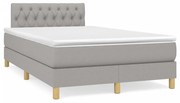 ΚΡΕΒΑΤΙ BOXSPRING ΜΕ ΣΤΡΩΜΑ &amp; LED ΑΝ.ΓΚΡΙ 120X190ΕΚ. ΥΦΑΣΜΑΤΙΝΟ 3270109