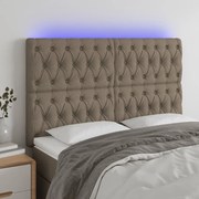 ΚΕΦΑΛΑΡΙ ΚΡΕΒΑΤΙΟΥ LED TAUPE 160X7X118/128 ΕΚ. ΥΦΑΣΜΑΤΙΝΟ 3122770