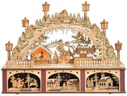 Ξύλινη Διακοσμητική Παράσταση με φωτισμό LED και διαστάσεις 11x32x45cm