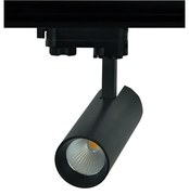 SAND BLACK LED TRACK LUMINAIRE 10W 4000K 3-PHASE 36° 1050LM 230V AC Ra80 Φ55*153MM 5YRS ACA SOLINE1040B4