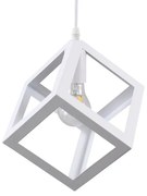 Κρεμαστό Φωτιστικό Οροφής Λευκό Πλέγμα CUBE 00802 Globostar-802-Λευκό 00802