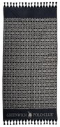 Πετσέτα Θαλάσσης - Παρεό 4056 Black-Grey Greenwich Polo Club Θαλάσσης 90x170cm 100% Βαμβάκι