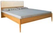Κρεβάτι Akva  pakoworld διπλό mdf σε φυσική απόχρωση 150x200εκ