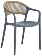 BERY DARK GREY ΠΟΛΥΘΡΟΝΑ ΠΟΛ/ΝΙΟΥ ZITA PLUS 57X54X81εκ.