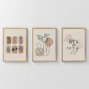 Πίνακας Xinbia pakoworld τρίπτυχος με ψηφιακή εκτύπωση και πλαίσιο 33x1.5x48εκ