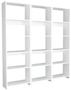 Βιβλιοθήκη Rabuku pakoworld σε λευκή απόχρωση 146x22x160εκ