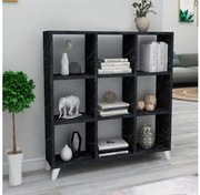 Βιβλιοθήκη μελαμίνης Saul Megapap μαύρο εφέ μαρμάρου 88,2x20x88,2εκ. GP041-0009,3-GP041-0009,3-Μαύρο GP041-0009,3