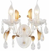 Απλίκα Τοίχου Aca Sardinia DL9342WWG White/Antique Gold