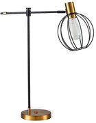 Φωτιστικό Επιτραπέζιο Adept 77-8340 46x16x56cm 1xE27 60W Black-Gold Homelighting Μέταλλο