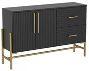 Κονσόλα/Μπουφές Μαύρο-Χρυσό 118cm Ντουλάπι 2 Συρτάρια Victiroca 424636 Eglo 424636