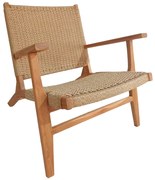 Intrahome Πολυθρόνα Crosy Intrahome teak ξύλο σε φυσική απόχρωση 71x81x75εκ | SKU: INTRAPA-454111114
