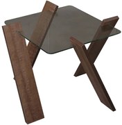 Τραπεζάκι Βοηθητικό Roman Mini 801CMY2808 57x57x41cm Dark Oak
