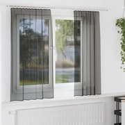 vidaXL Κουρτίνες Voile με τσέπες ράβδου 2 τεμάχια Μαύρο