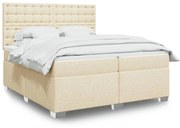 ΚΡΕΒΑΤΙ BOXSPRING ΜΕ ΣΤΡΩΜΑ ΚΡΕΜ 200X200 ΕΚ. ΥΦΑΣΜΑΤΙΝΟ 3292914