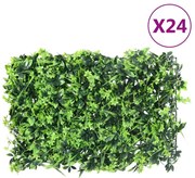 vidaXL Φράχτης 6 Τεμ. Πράσινος 40 x 60 εκ. από Τεχνητά Φύλλα