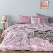 Σεντόνια FL6252 (Σετ 4τμχ) Pink Palamaiki Υπέρδιπλo 240x260cm 100% Βαμβάκι