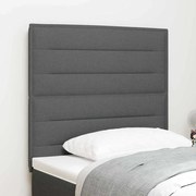 vidaXL Κεφαλάρι με κεφαλάρι Σκούρο γκρι 100 cm ύφασμα
