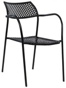 Καρέκλα THETIS C5173.11 Μεταλλική Μαύρη 55x58x76.5 εκ. 55x58x76.5 εκ.