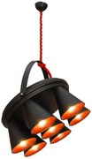 Φωτιστικό Οροφής  HL-3578-1A BRANDON BLACK &amp; MAT COPPER PENDANT - 77-3996 - 21W - 50W - 77-3996