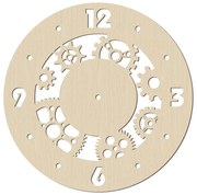 Intra απο ξύλο plywood 3mm-4mm πάχος - Steampunk Ρολόι τοίχου Εργαλείο Ρολόι Διακόσμηση τοίχου Δίασταση 30x30 cm Intraeaxys-d1lv8kxo