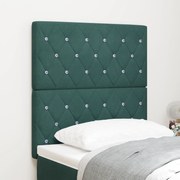 vidaXL Βελούδινο Κεφαλάρι Argyle Σκούρο πράσινο 80 cm Βελούδο