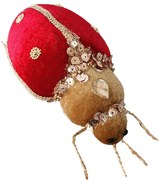 XMAS ROYAL LOVE BUG S DECO FOAM ΒΕΛΟΥΔΟ ΚΟΚΚΙΝΟ 11x9xH6cm