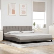 vidaXL Σκελετός Κρεβατιού Χωρίς Στρώμα Taupe 200x200 εκ.Υφασμάτινο