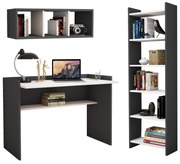 ΣΕΤ ΓΡΑΦΕΙΟΥ 3ΤΜΧ FB911776.13 ΜΕΛΑΜΙΝΗ ΣΕ ΓΚΡΙ ΚΑΙ ΛΕΥΚΟ ΧΡΩΜΑ