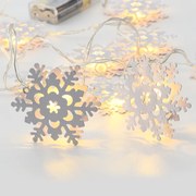 "METAL STRING LIGHTS" ΧΙΟΝΟΝΥΦΑΔΑ 10 LED ΛΑΜΠΑΚ ΣΕΙΡΑ ΜΠΑΤΑΡ(2xΑΑ) ΘΕΡΜΟ ΛΕΥΚΟ IP20 135+30cm ΔΙΑΦΑΝ  ACA XA10WW2A