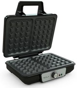 Συσκευή για βάφλες Tesla WM200BX, 1000W, Για 2 βάφλες, Αντικολλητικές πλάκες, 140 - 220C, Ασήμι/Μαύρο